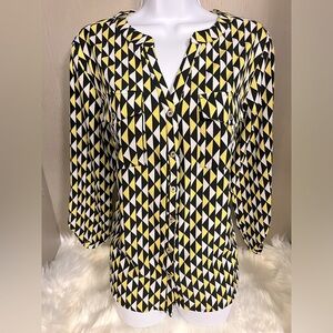 Notations yellow and black blouse